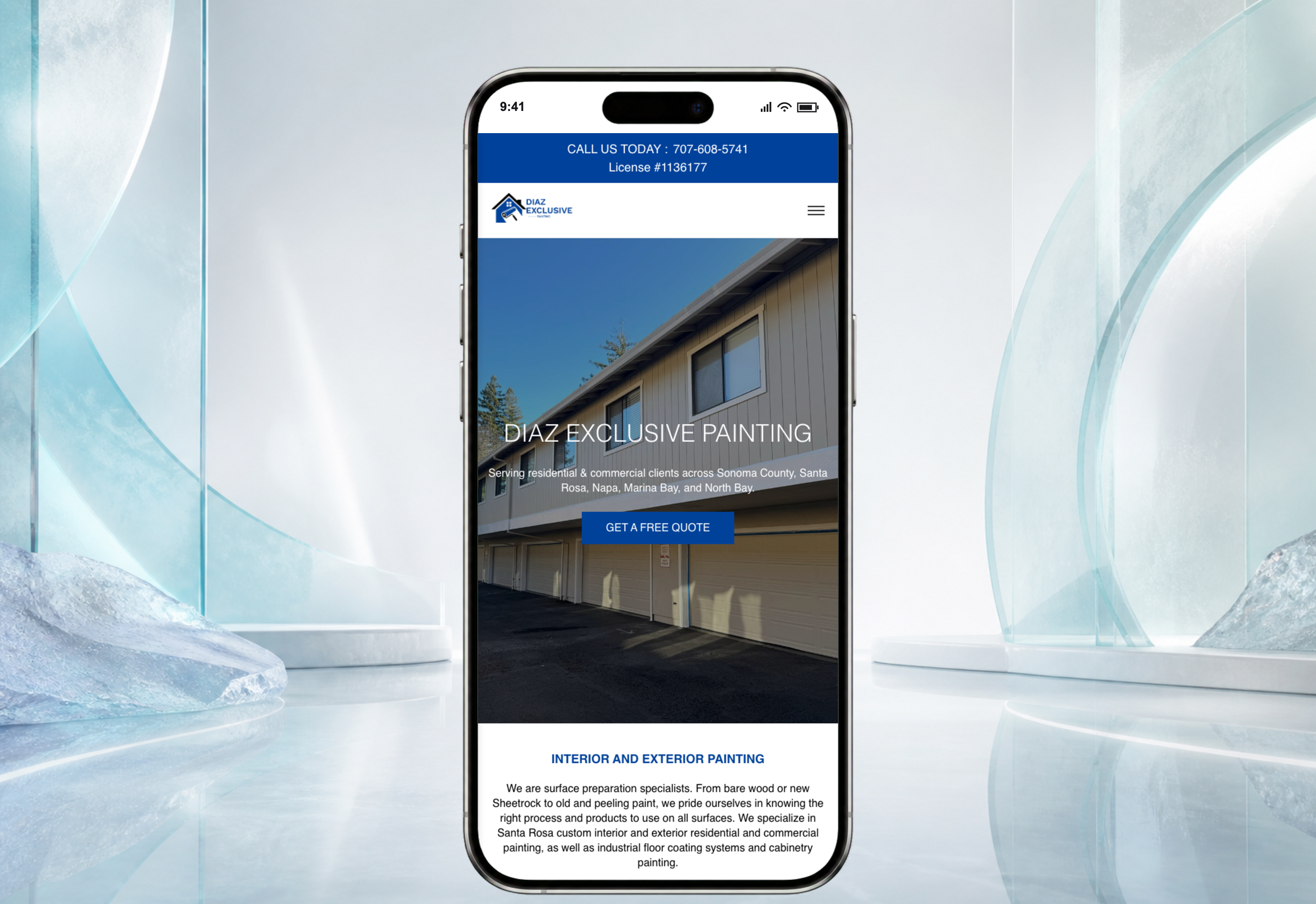 Website mockup example 3