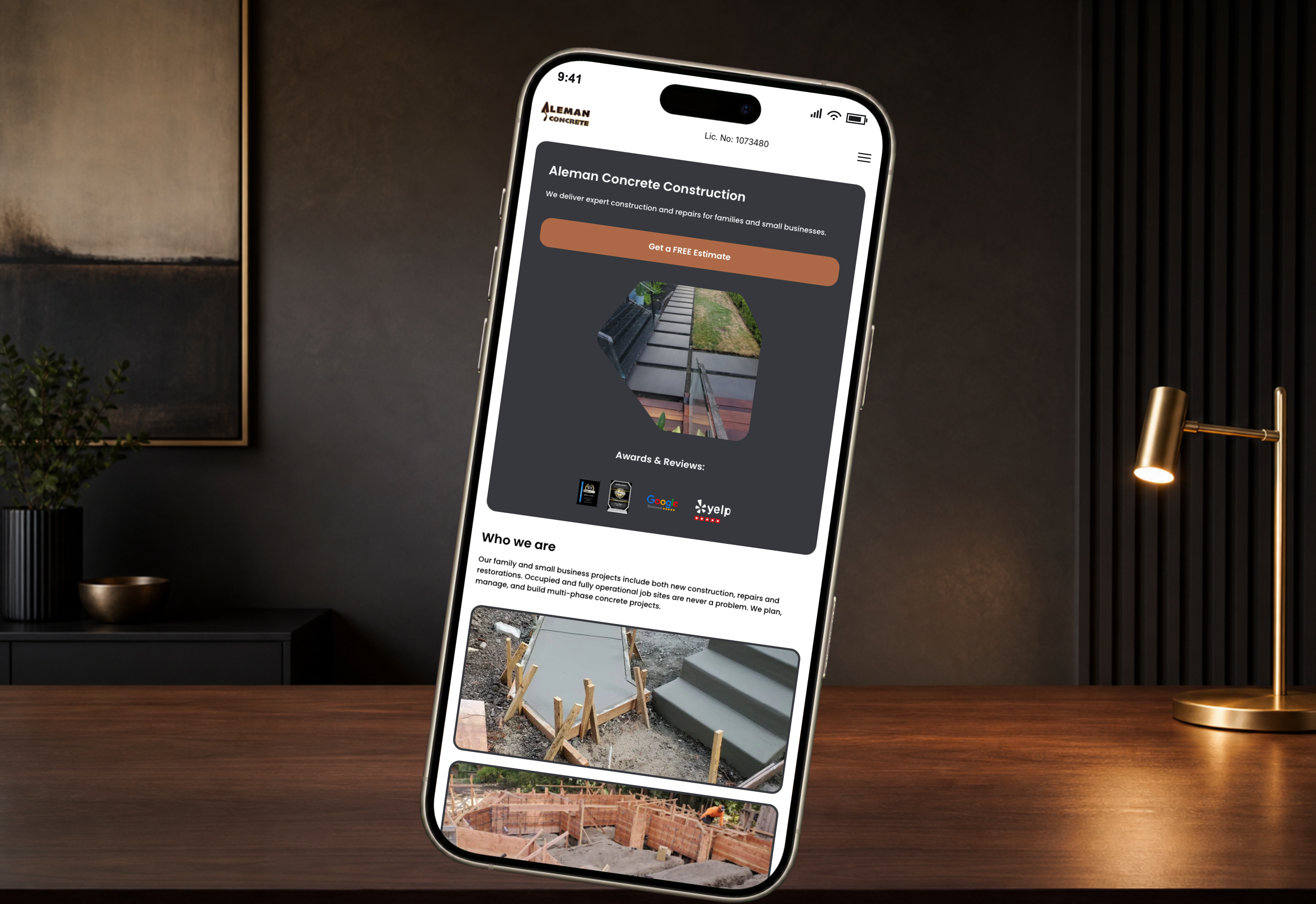 Website mockup example 4