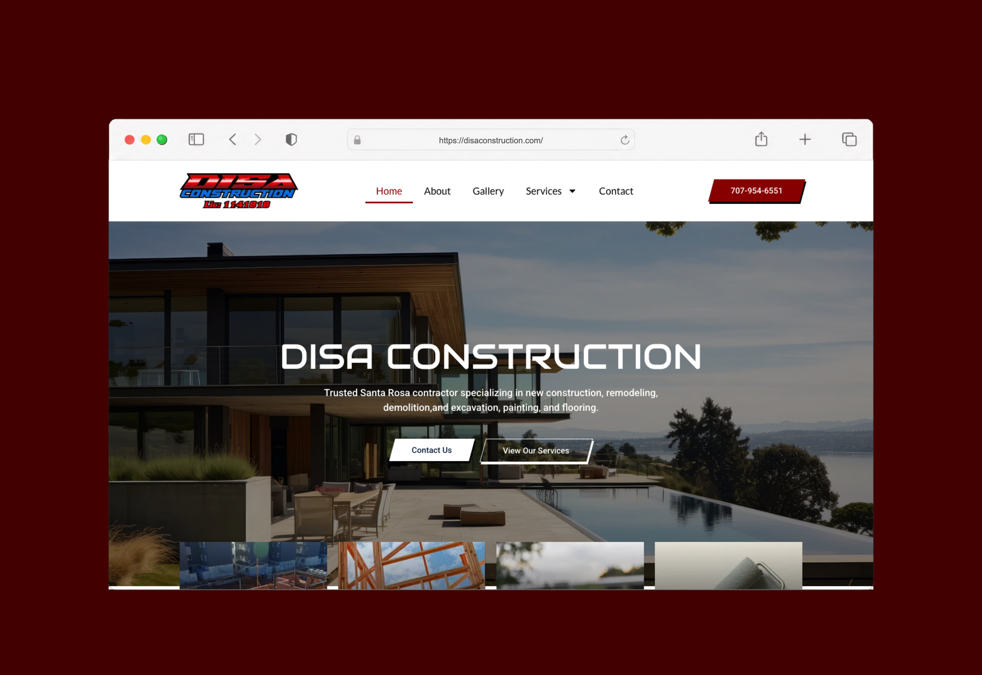 Website mockup example 6